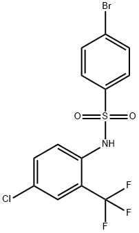 Benzenesulfonamide, 4-bromo-N-[4-chloro-2-(trifluoromethyl)phenyl]- Structure