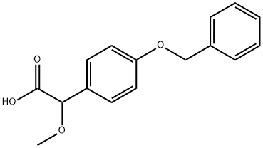 2-[4-(benzyloxy)phenyl]-2-methoxyacetic acid 化学構造式