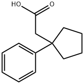 2-(1-phenylcyclopentyl)acetic Acid Structure