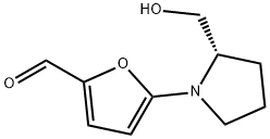 2-Furancarboxaldehyde, 5-[(2S)-2-(hydroxymethyl)-1-pyrrolidinyl]- Struktur