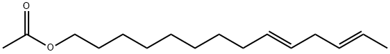 9,12-Tetradecadien-1-ol, acetate, (9E,12E)- (9CI) Struktur