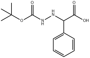 Hydrazinecarboxylic acid, 2-(carboxyphenylmethyl)-, 1-(1,1-dimethylethyl) ester Structure