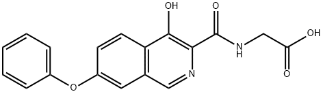 Glycine, N-[(4-hydroxy-7-phenoxy-3-isoquinolinyl)carbonyl]- Struktur