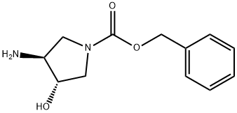 1-Pyrrolidinecarboxylic acid, 3-amino-4-hydroxy-, phenylmethyl ester, (3S,4S)- 结构式