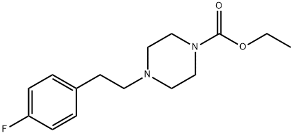 1-Piperazinecarboxylic acid, 4-[2-(4-fluorophenyl)ethyl]-, ethyl ester Structure