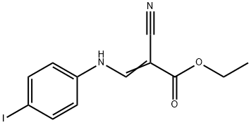 2-Propenoic acid, 2-cyano-3-[(4-iodophenyl)amino]-, ethyl ester Struktur