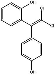 Phenol, 2-[2,2-dichloro-1-(4-hydroxyphenyl)ethenyl]- Structure