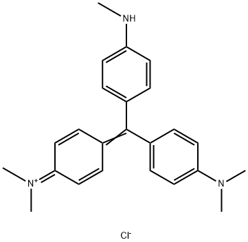 [4-[[4-(dimethylamino)phenyl]-[4-(methylamino)phenyl]methylidene]cyclohexa-2,5-dien-1-ylidene]-dimethylazanium:chloride Struktur