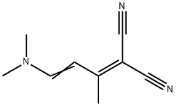 Propanedinitrile, 2-[3-(dimethylamino)-1-methyl-2-propen-1-ylidene]- Struktur