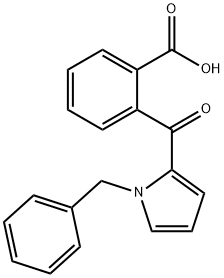 Benzoic acid, 2-[[1-(phenylmethyl)-1H-pyrrol-2-yl]carbonyl]- Struktur