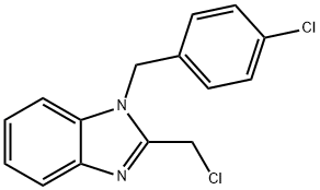 1-(4-Chlorobenzyl)-2-(chloromethyl)-1H-benzimidazole 化学構造式