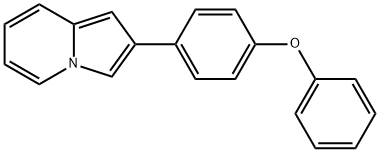 2-(4-フェノキシフェニル)インドリジン 化学構造式