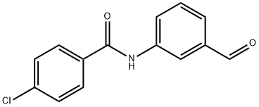 4-氯-N-(3-甲酰基苯基)苯甲酰胺, 721409-05-8, 结构式