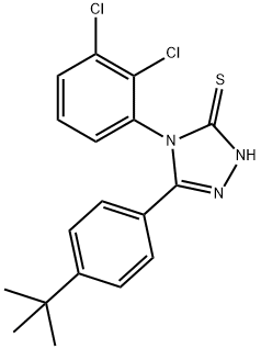 5-(4-(叔丁基)苯基)-4-(2,3-二氯苯基)-2,4-二氢-3H-1,2,4-三唑-3-硫酮, 721903-39-5, 结构式