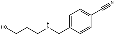 Benzonitrile, 4-[[(3-hydroxypropyl)amino]methyl]- Struktur