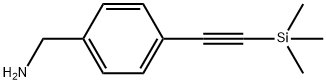 (4-((三甲基硅烷基)乙炔基)苯基)甲胺 结构式