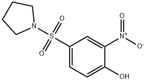 Phenol, 2-nitro-4-(1-pyrrolidinylsulfonyl)- Structure