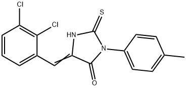 4-Imidazolidinone, 5-[(2,3-dichlorophenyl)methylene]-3-(4-methylphenyl)-2-thioxo- Struktur