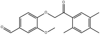 Benzaldehyde, 3-methoxy-4-[2-oxo-2-(2,4,5-trimethylphenyl)ethoxy]- Structure