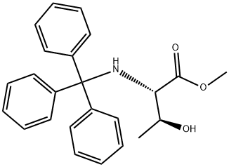 methyl (2S,3S)-3-hydroxy-2-[(triphenylmethyl)amino]butanoate Struktur