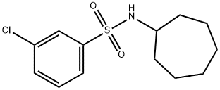 Benzenesulfonamide, 3-chloro-N-cycloheptyl- 化学構造式