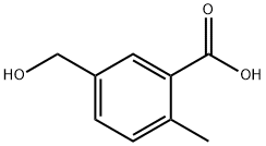 Benzoic acid, 5-(hydroxymethyl)-2-methyl- 化学構造式