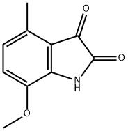 7-methoxy-4-methyl-2,3-dihydro-1H-indole-2,3-dione 化学構造式