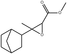 2-Oxiranecarboxylic acid, 3-bicyclo[2.2.1]hept-2-yl-3-methyl-, methyl ester Struktur