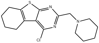 [1]Benzothieno[2,3-d]pyrimidine, 4-chloro-5,6,7,8-tetrahydro-2-(1-piperidinylmethyl)- Structure
