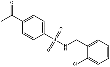 Benzenesulfonamide, 4-acetyl-N-[(2-chlorophenyl)methyl]- Structure