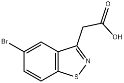 1,2-Benzisothiazole-3-acetic acid, 5-bromo- Structure