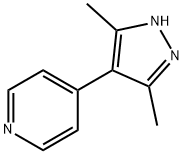 3,5-ジメチル-4-(4-ピリジル)-1H-ピラゾール 化学構造式