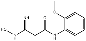 Propanamide, 3-(hydroxyamino)-3-imino-N-(2-methoxyphenyl)- 化学構造式