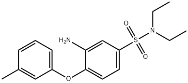 Benzenesulfonamide, 3-amino-N,N-diethyl-4-(3-methylphenoxy)- Struktur