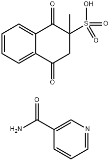 1,2,3,4-тетрагидро-2-метил-1,4-диоксонафталин-2-сульфоновая кислота, соединение с никотин-3-амидом (1: 1) структура