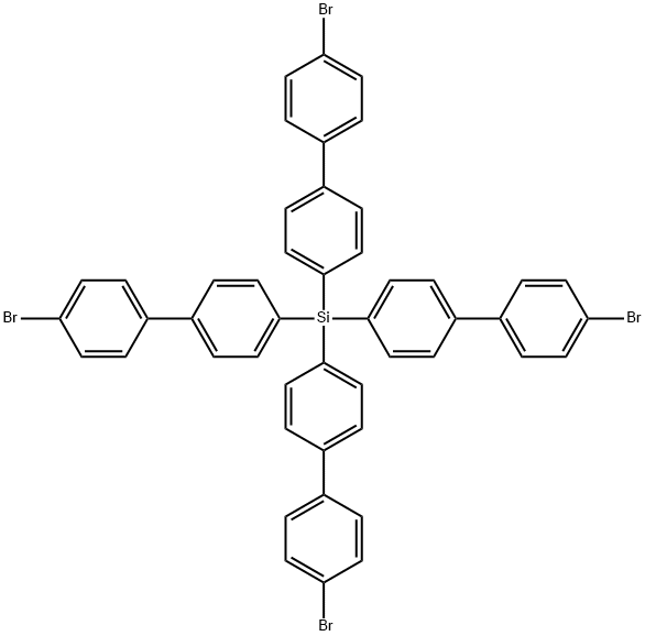 Silane, tetrakis(4'-bromo[1,1'-biphenyl]-4-yl)- (9CI),737761-33-0,结构式