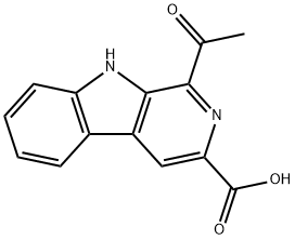 1-乙酰基-9H-吡啶并[3,4-B]吲哚-3-羧酸,73818-29-8,结构式