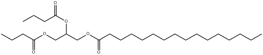 1,2-丁酸-3-棕榈酸甘油三酯,74055-98-4,结构式