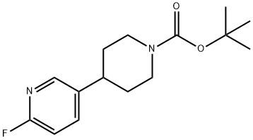 4-(6-fluoro-3-pyridinyl)-1-piperidinecarboxylic acid tert-butyl ester 结构式