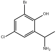 2-(1-aminoethyl)-6-bromo-4-chlorophenol Structure