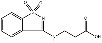 3-[(1,1-dioxo-1,2-benzothiazol-3-yl)amino]propanoic acid Struktur