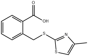 2-{[(4-甲基-1,3-噻唑-2-基)硫烷基]甲基}苯甲酸 结构式