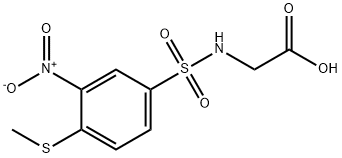 2-[4-(methylsulfanyl)-3-nitrobenzenesulfonamido]acetic acid Struktur
