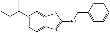 2-Benzothiazolamine, 6-(1-methylpropyl)-N-(phenylmethyl)- 化学構造式