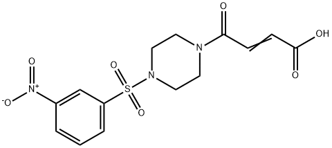 4-[4-(3-nitrobenzenesulfonyl)piperazin-1-yl]-4-oxobut-2-enoic acid 化学構造式