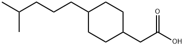 Cyclohexaneacetic acid, 4-(4-methylpentyl)- Struktur