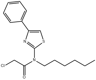 Acetamide, 2-chloro-N-hexyl-N-(4-phenyl-2-thiazolyl)- Struktur