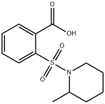 Benzoic acid, 2-[(2-methyl-1-piperidinyl)sulfonyl]- 化学構造式