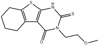 [1]Benzothieno[2,3-d]pyrimidin-4(1H)-one, 2,3,5,6,7,8-hexahydro-3-(2-methoxyethyl)-2-thioxo- Struktur