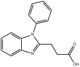 3-(1-phenyl-1H-1,3-benzodiazol-2-yl)propanoic acid 化学構造式